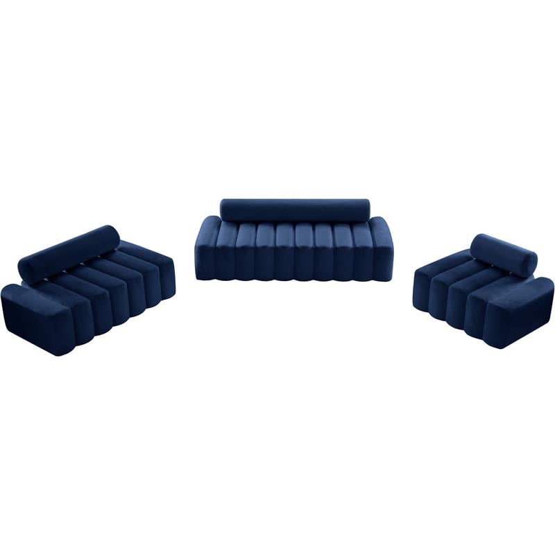 Meridian Furniture Melody Navy Velvet Loveseat