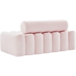 Meridian Furniture Melody Pink Velvet Loveseat