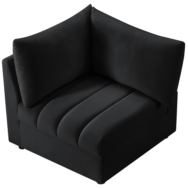 Meridian Furniture Jacob Black Velvet Corner