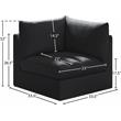 Meridian Furniture Jacob Black Velvet Corner
