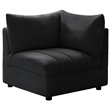 Meridian Furniture Jacob Black Velvet Corner