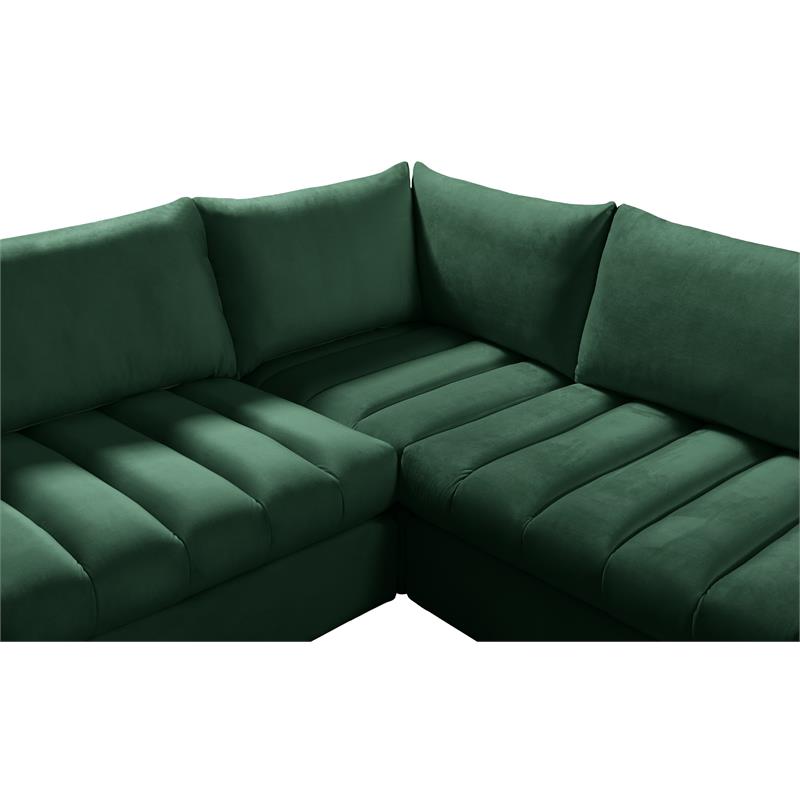 Meridian Furniture Jacob Green Velvet Modular Sectional