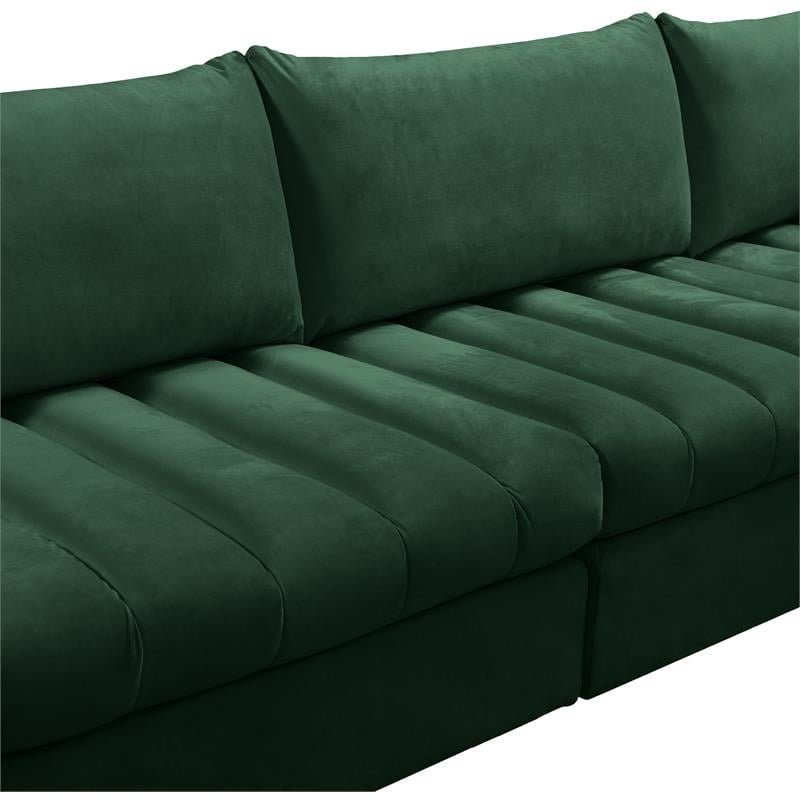 Meridian Furniture Jacob Green Velvet Modular Sectional