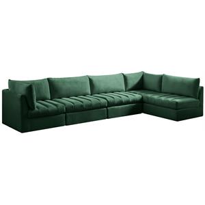 Meridian Furniture Jacob Green Velvet Modular Sectional