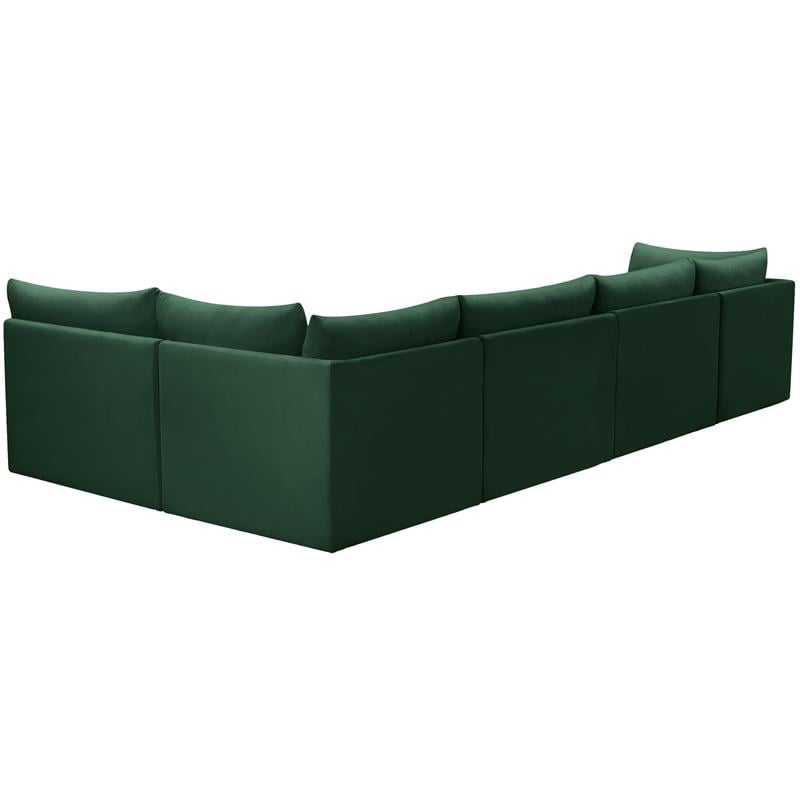 Meridian Furniture Jacob Green Velvet Modular Sectional