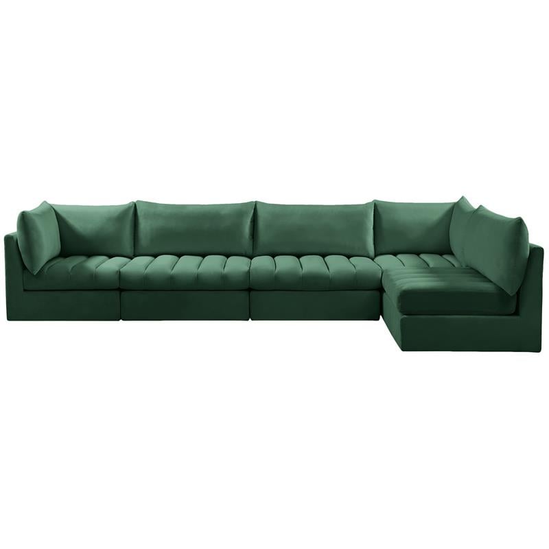 Meridian Furniture Jacob Green Velvet Modular Sectional
