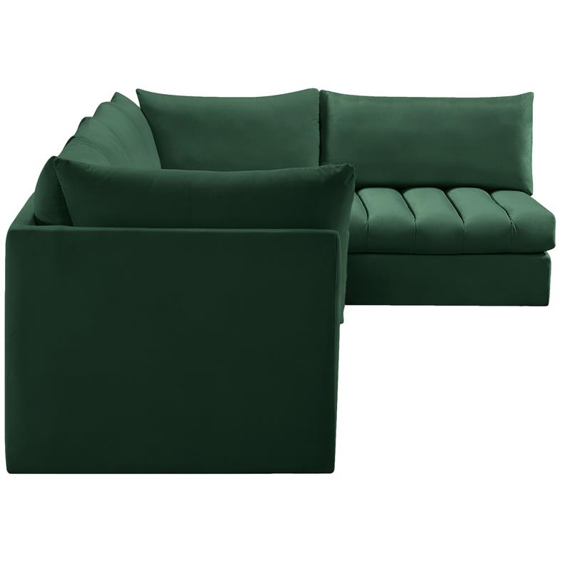 Meridian Furniture Jacob Green Velvet Modular Sectional