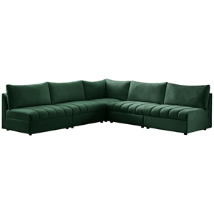 Meridian Furniture Jacob Green Velvet Modular Sectional