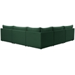 Meridian Furniture Jacob Green Velvet Modular Sectional