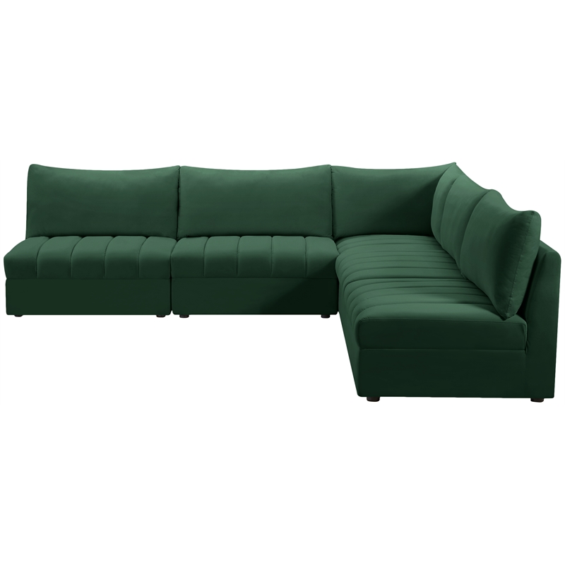 Meridian Furniture Jacob Green Velvet Modular Sectional