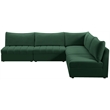 Meridian Furniture Jacob Green Velvet Modular Sectional