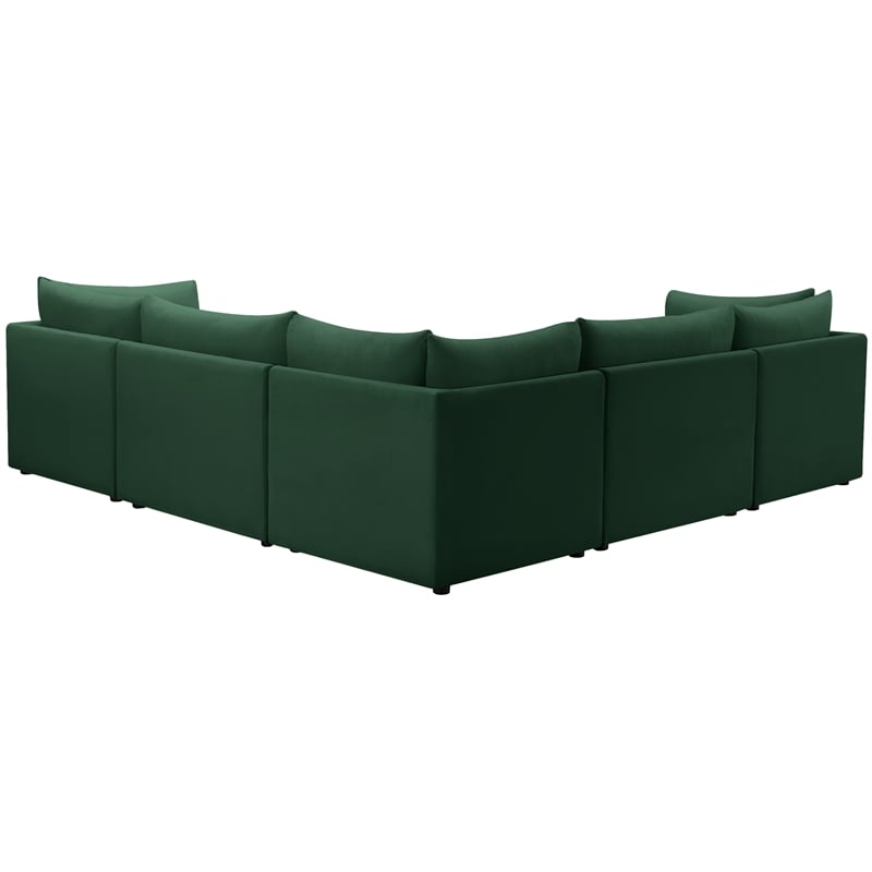 Meridian Furniture Jacob Green Velvet Modular Sectional