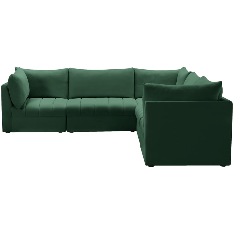 Meridian Furniture Jacob Green Velvet Modular Sectional