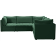 Meridian Furniture Jacob Green Velvet Modular Sectional
