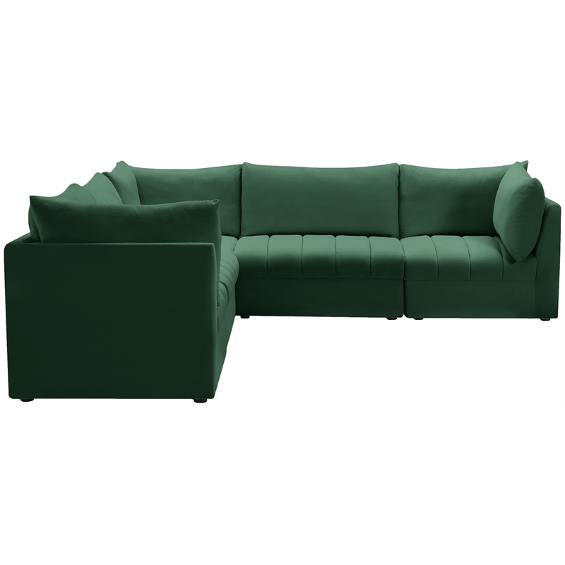 Meridian Furniture Jacob Green Velvet Modular Sectional