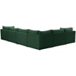 Meridian Furniture Jacob Green Velvet Modular Sectional