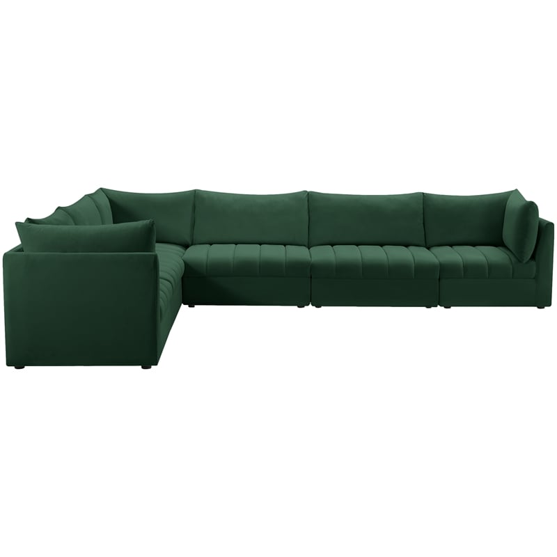 Meridian Furniture Jacob Green Velvet Modular Sectional