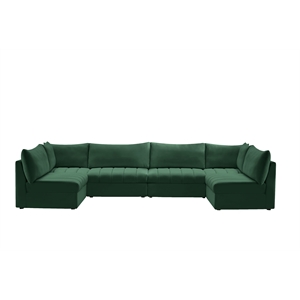 Meridian Furniture Jacob Green Velvet Modular Sectional