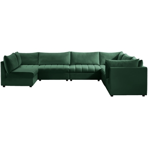 Meridian Furniture Jacob Green Velvet Modular Sectional