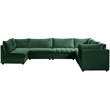Meridian Furniture Jacob Green Velvet Modular Sectional
