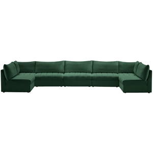 Meridian Furniture Jacob Green Velvet Modular Sectional