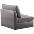 Meridian Furniture Jacob Grey Velvet Armless