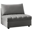 Meridian Furniture Jacob Grey Velvet Armless