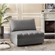 Meridian Furniture Jacob Grey Velvet Armless