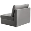 Meridian Furniture Jacob Grey Velvet Armless