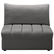 Meridian Furniture Jacob Grey Velvet Armless