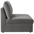 Meridian Furniture Jacob Grey Velvet Armless