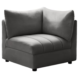 Meridian Furniture Jacob Grey Velvet Corner