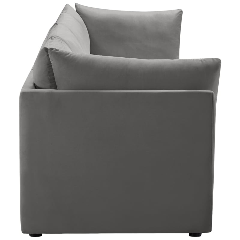 Meridian Furniture Jacob Grey Velvet Modular Sofa