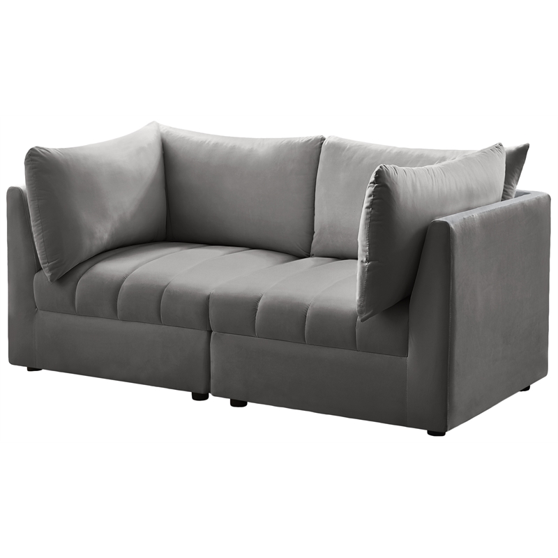 Meridian Furniture Jacob Velvet Modular Sofa S66 Meridian Furniture Jacob Velvet Modular Sofa S66