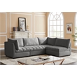 Meridian Furniture Jacob Grey Velvet Modular Sectional