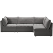Meridian Furniture Jacob Grey Velvet Modular Sectional