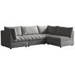 Meridian Furniture Jacob Grey Velvet Modular Sectional