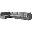 Meridian Furniture Jacob Grey Velvet Modular Sectional