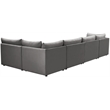 Meridian Furniture Jacob Grey Velvet Modular Sectional