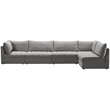 Meridian Furniture Jacob Grey Velvet Modular Sectional