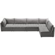 Meridian Furniture Jacob Grey Velvet Modular Sectional