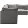 Meridian Furniture Jacob Grey Velvet Modular Sectional