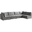 Meridian Furniture Jacob Grey Velvet Modular Sectional