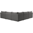 Meridian Furniture Jacob Grey Velvet Modular Sectional