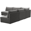 Meridian Furniture Jacob Grey Velvet Modular Sectional