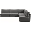Meridian Furniture Jacob Grey Velvet Modular Sectional