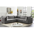 Meridian Furniture Jacob Grey Velvet Modular Sectional