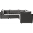 Meridian Furniture Jacob Grey Velvet Modular Sectional
