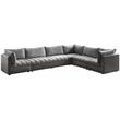 Meridian Furniture Jacob Grey Velvet Modular Sectional