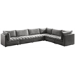 Meridian Furniture Jacob Grey Velvet Modular Sectional